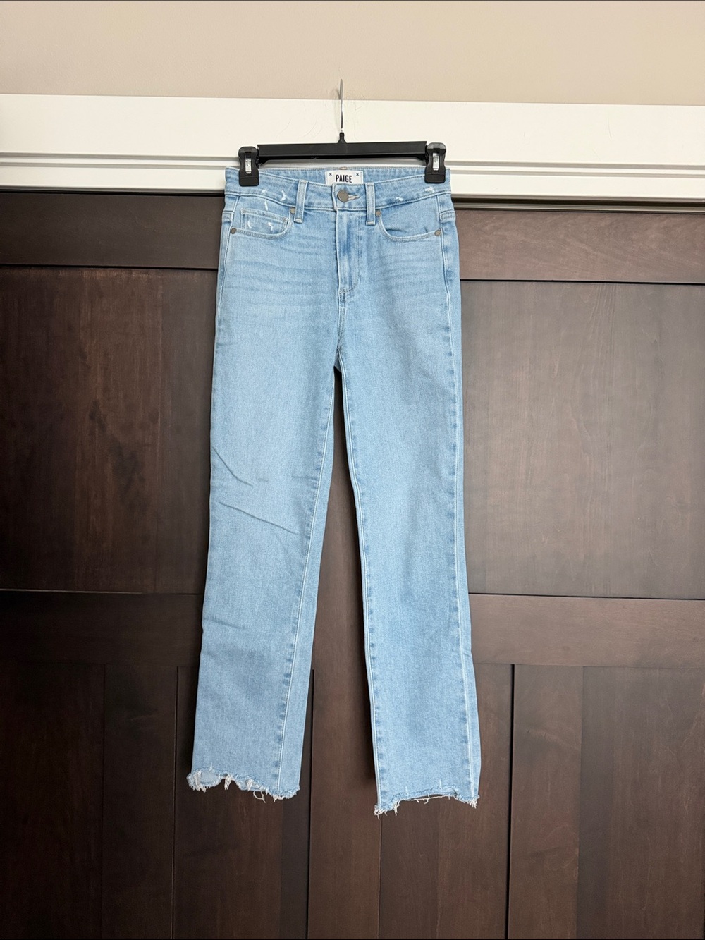 Paige Jacqueline Straight Leg Jeans Light Wash Size 24